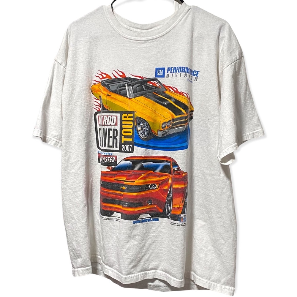 Hot Rod Magazine Power Tour 2007 Graphic T-shirt Men’s XL White